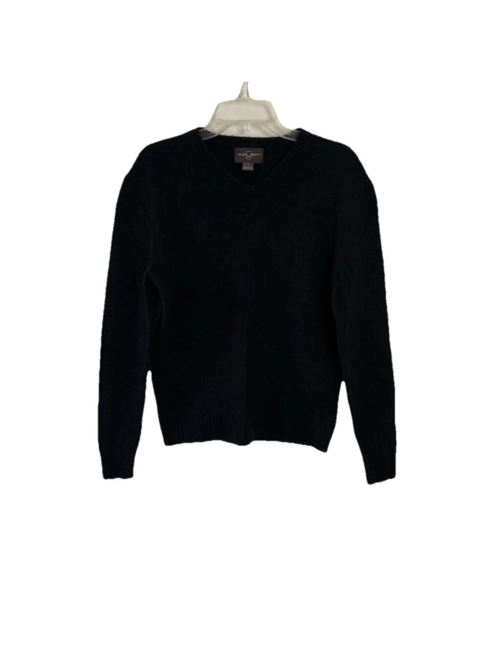 Black Brown 1826 Mens Black LambsWool Blend  V-Neck Sweater Sz M Medium